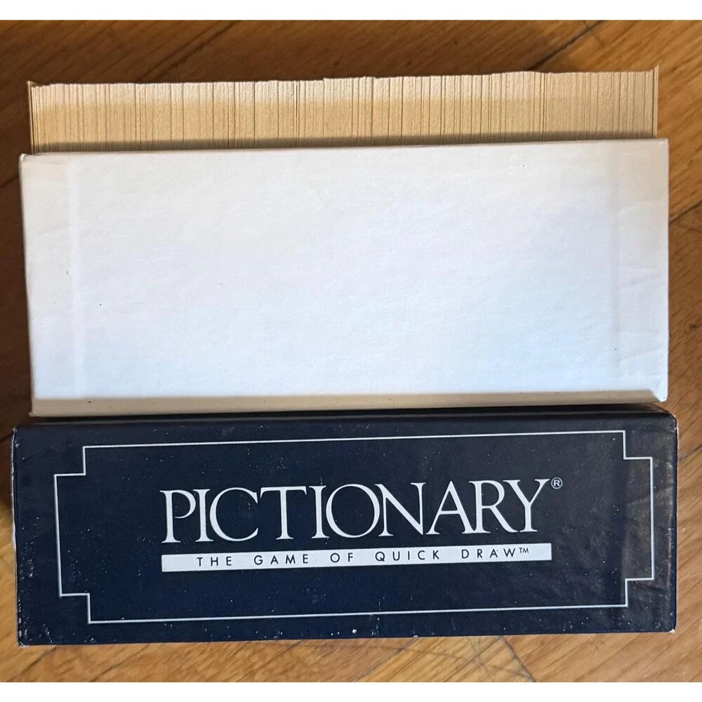 Vintage Pictionary First Edition Board Game 1985 Complete with Original Box Card